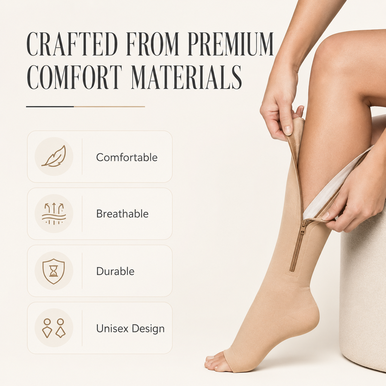 Crafted from premium comfort materials